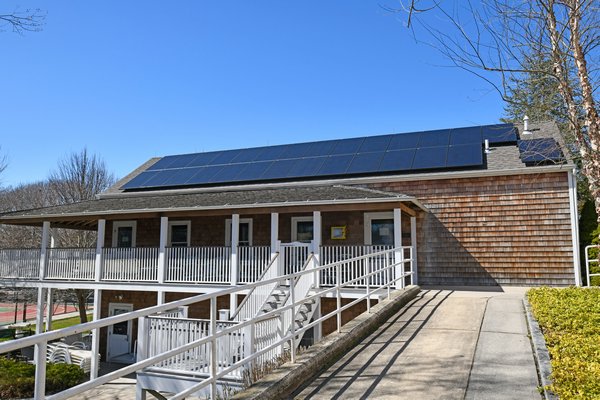 One of the buildings at the Southampton Fresh Air Home that is equipped with solar panels. DANA SHAW