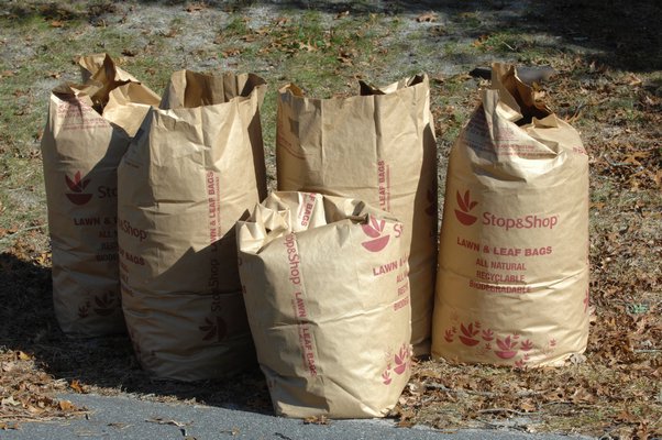 All Southampton Town residents, regardless of age or disability, will be required to place leaves for the spring cleanup in biodegradable bags as opposed to just raking loose leaves and brush into piles for pickup.