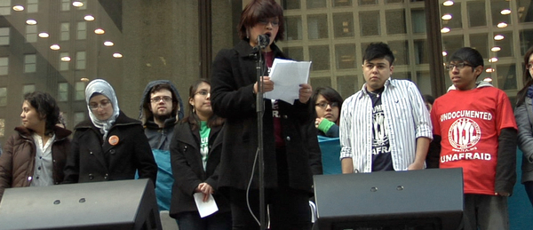 Dream Act rally in Chicago. COURTESY DENNIS MICHAEL LYNCH