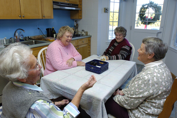 Sisters Barbara McKenna, Mona Gunkle, Mary Assunta-Boyle and Mary Harvey.