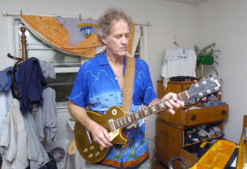 Jim Turner with his gold top Les Paul.