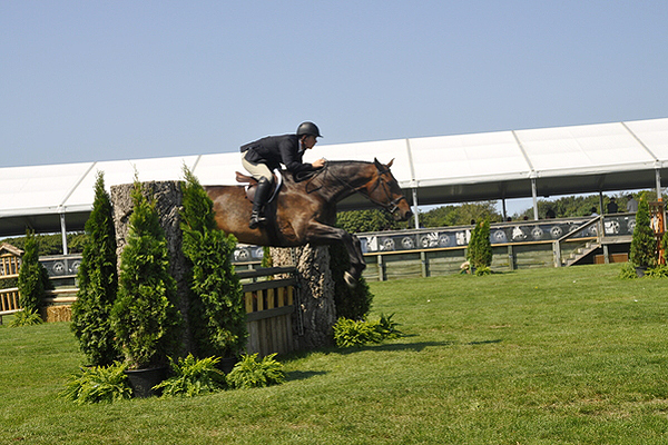 Competing at the Hampton Classic Horse Show. MICHELLE TRAURING