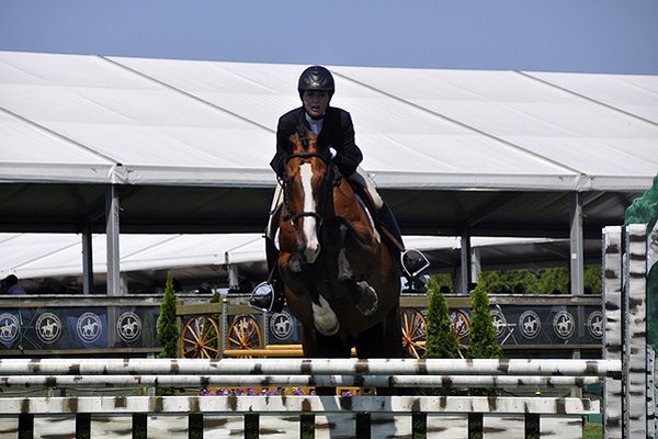 Competing at the Hampton Classic Horse Show. MICHELLE TRAURING