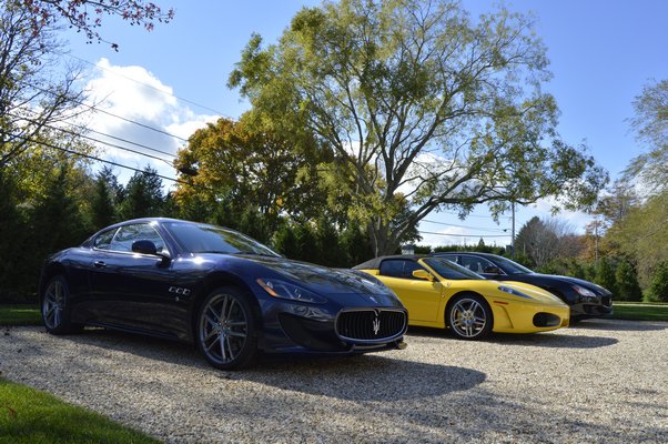Two Maseratis and a Ferrari were available for potential buyers of the 2014 Hampton Designer Showhouse to test drive on Friday, November 7, in Bridgehampton. ALYSSA MELILLO