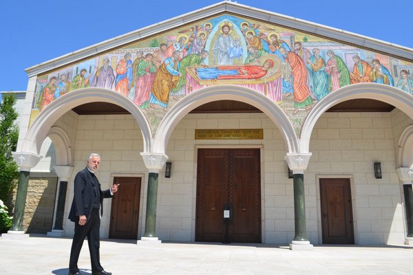 Father Alexander Karloutsos at the Dormition of the Virgin Mary Greek Orthodox Church of the Hamptons in Southampton. ANISAH ABDULLAH