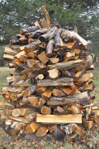 Brian Bailey explains how he uses the holz hausen wood-stacking method.