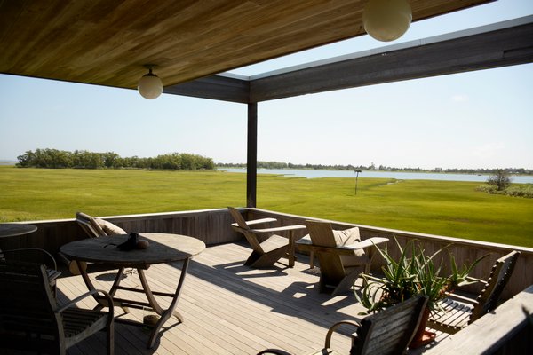 The rear decking has views of the Accabonac salt marsh and nature preserve. JD ALLEN