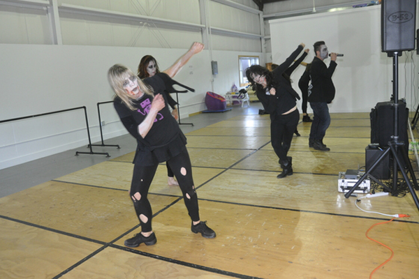 A&G Dance Company rehearses their flash mob. MICHELLE TRAURING
