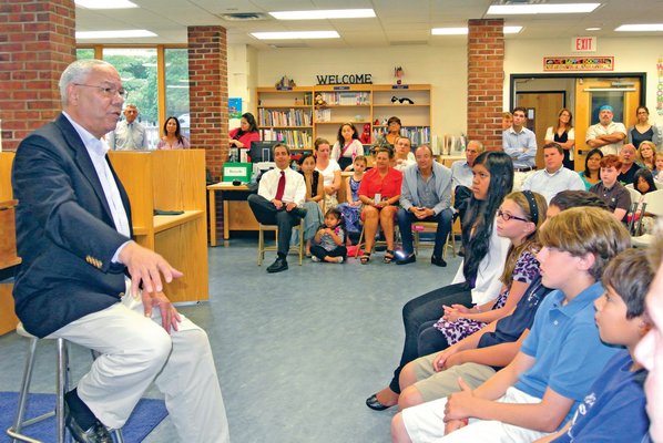 July 28 Former Secretary of State General Colin Powell visited with students at Tuckahoe School.