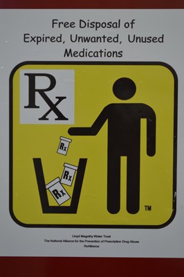 After building a prototype out of wood, Thomas McAbee had Metal Crafters of Ronkonkoma make this first of its kind pharmaceutical receptacle, to be placed in the Southampton Village Police Department in October. BRANDON B. QUINN