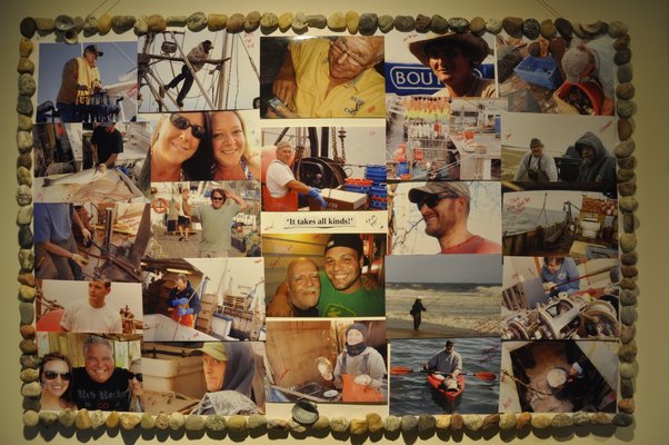 Wendi Blair created the exhibit, "A Tribute to All Fishermen," by compiling a selection of photos taken on the Montauk docks since 2006. MICHELLE TRAURING