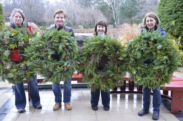 It was a successful day of wreath-making at LongHouse Reserve on Saturday. SHAYE WEAVER