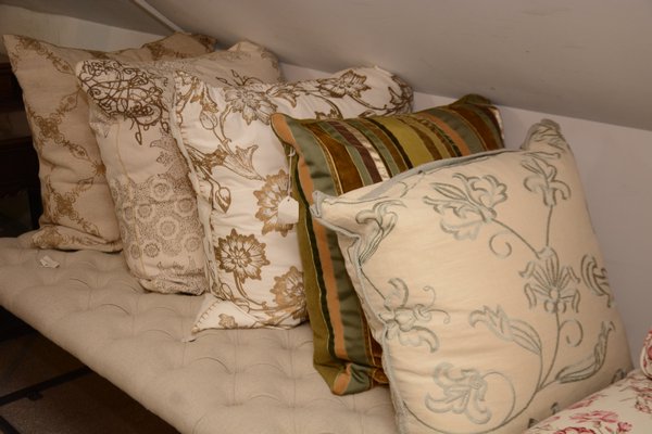 Down pillows sold at English Country Antiques and Home Furnishings in Southampton. JD ALLEN
