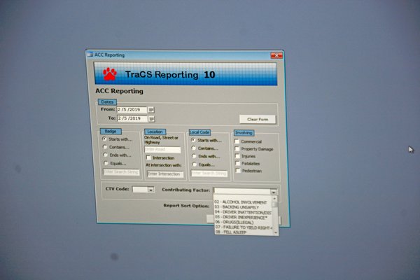 Police departments can send and view large amounts of data through the state-sponsored law enforcement software TraCS.