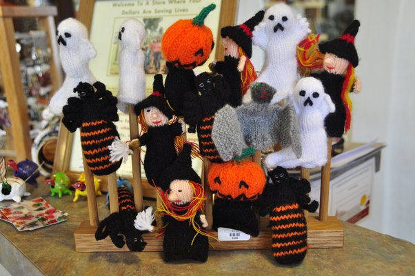 These finger puppets from World Village Fair Trade Market in Hampton Bays are knitted in Peru. MICHELLE TRAURING