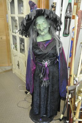 An animatronic witch from Yesterday's Treasure can add a spooky touch to a Halloween party. MICHELLE TRAURING