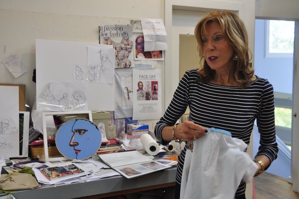 Christa Maiwald at work in her studio. MICHELLE TRAURING