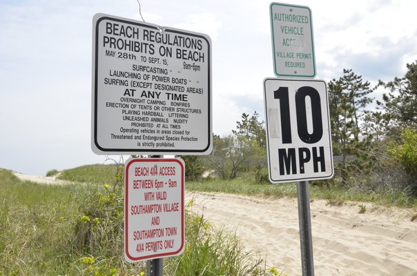 Village beach permit signs will no longe