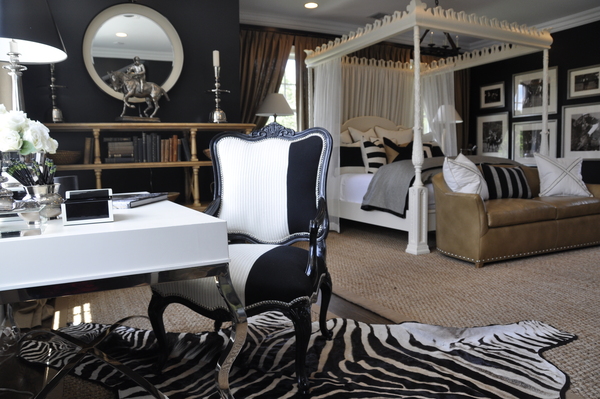 Second floor guest room by Joy Tribout in the Hampton Designer Showhouse on Scuttle Hole Road in Bridgehampton.