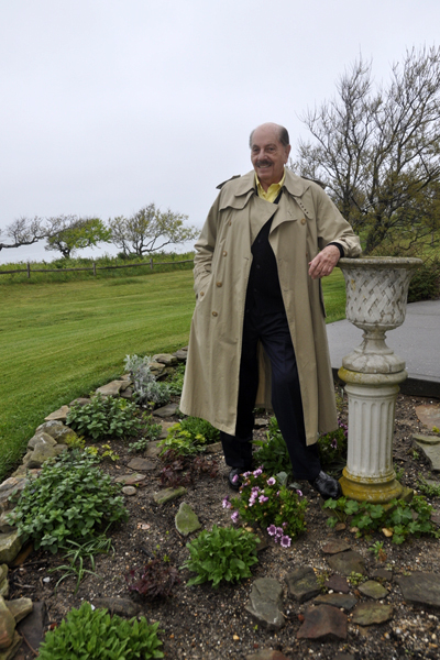 Harvey Feinstein in his garden. MICHELLE TRAURING