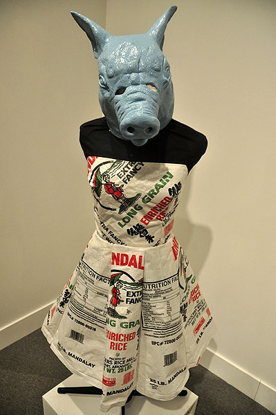 "See the World Through a Grain of Rice" by Geige Silver at Guild Hall in East Hampton. MICHELLE TRAURING