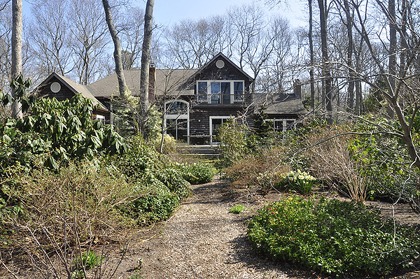 George Biercuk's and Robert Luckey's Wainscott garden, not yet in bloom. MICHELLE TRAURING