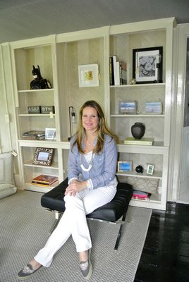 Tamara Fraser of Worth Interiors in the room she designed at the ARF Designer Show House.  DANA SHAW
