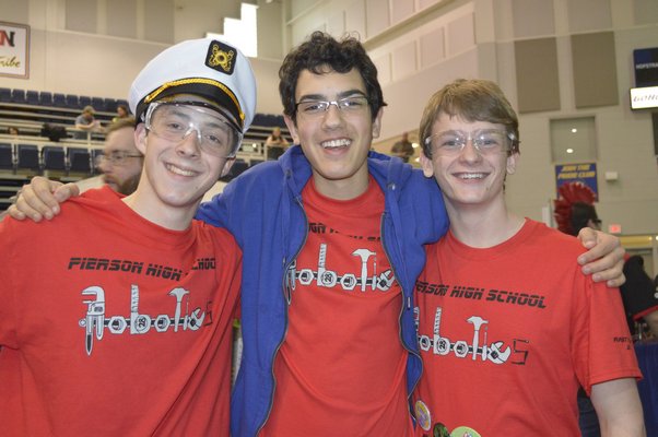 The Pierson High School Robotics team overcame an early upheaval in their strategy to make it to the finals of the FIRST Robotics Competition for a second straight year. Like last year though, they were upset in the finals, taking second place in the regional tournament at Hofstra University. BRANDON B. QUINN