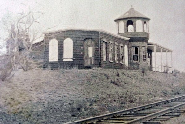 The Shinnecock Hills train station after it fell into disrepair.