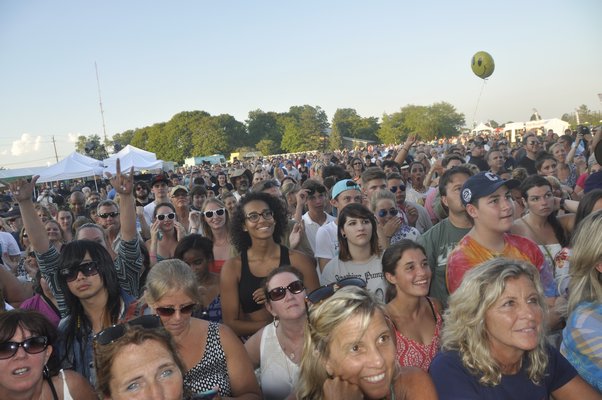 Thousands gathered for the FOLD Music Festival on Tuesday night at Martha Clara Vineyards in Riverhead. MICHELLE TRAURING