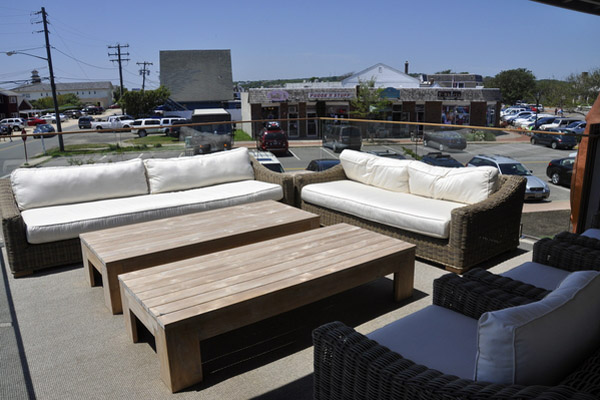 A private seating area overlooking downtown Montauk. MICHELLE TRAURING
