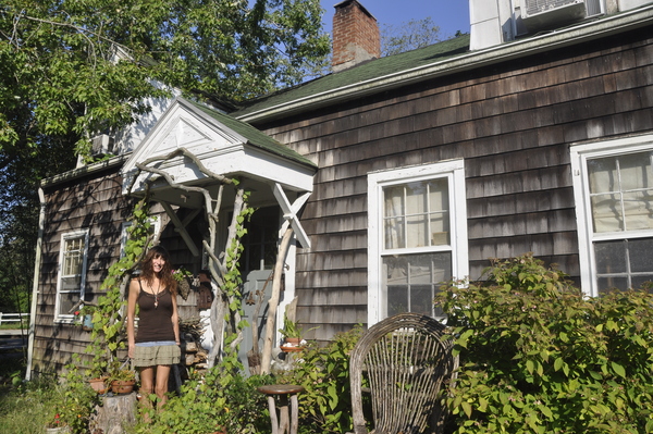 Kristina Gale outside her home in Sag Harbor.