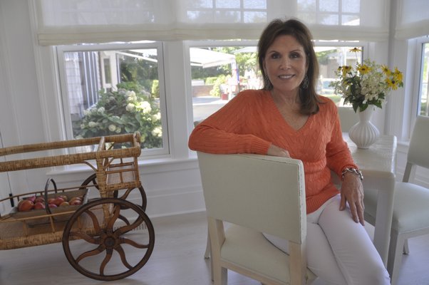 Bonnie Lautenberg at home in Water Mill. MICHELLE TRAURING
