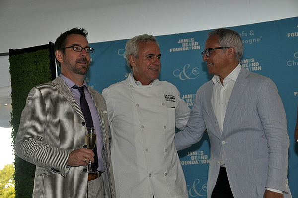 Ted Allen, David Bouley and Geoffrey Zakarian. MICHELLE TRAURING