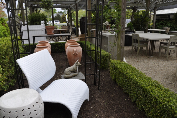 Mecox Gardens in Southampton carries a variety of outdoor furniture.
