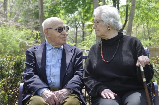 Judith and Gerson Leiber have been married 67 years. MICHELLE TRAURING