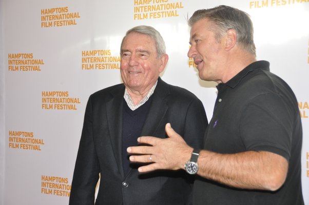 Dan Rather participated in the "Conversations With ..." series with interviewer Alec Baldwin on Saturday at Bay Street Theater in Sag Harbor. MICHELLE TRAURING