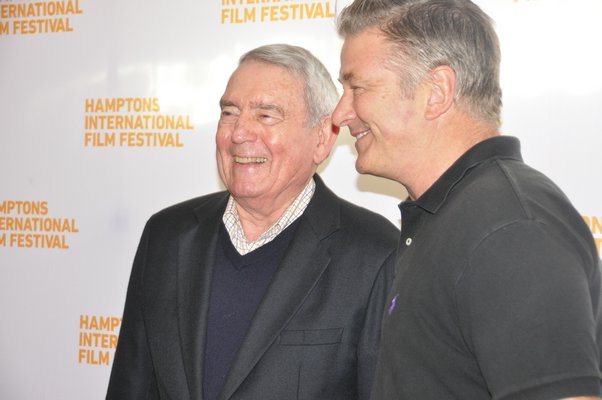 Dan Rather participated in the "Conversations With ..." series with interviewer Alec Baldwin on Saturday at Bay Street Theater in Sag Harbor. MICHELLE TRAURING