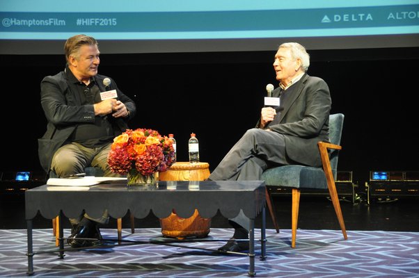 Dan Rather participated in the "Conversations With ..." series with interviewer Alec Baldwin on Saturday at Bay Street Theater in Sag Harbor. MICHELLE TRAURING