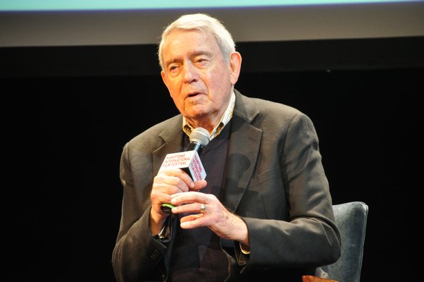 October 15 -- Dan Rather visited Bay Street Theater in Sag Harbor during the Hamptons International Film Festival.