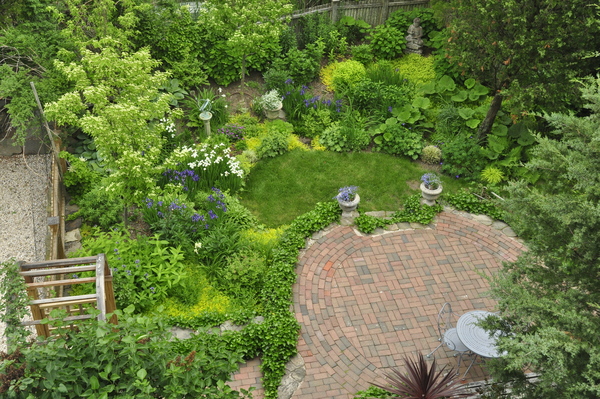 A brick patio garden that will be open on Saturday, June 11, for the "Remsenburg Area Garden Tour."
