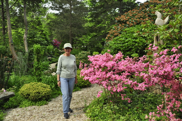 Deonne Finkelstein in her Remsenburg garden, which will be open on Saturday, June 11, for the "Remsenburg Area Garden Tour."