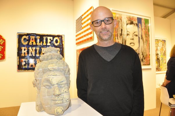 Moby stopped by ArtHamptons opening night. MICHELLE TRAURING