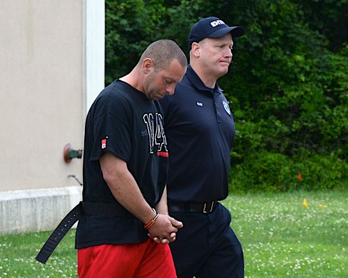 Joseph Grippo was charged with second-degree murder and arraigned in East Hampton Town Justice Court on Friday morning. KYRIL BROMLEY

