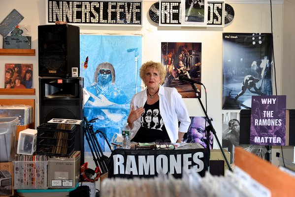 Innersleeve Records hosted a celebration of the rock band The Ramones Saturday. Donna Gaines, author of Why The Ramones Matter gave a talk and signed copies of her book. Jewlee Trudden performed on guitar and vocals. KYRIL BROMLEY