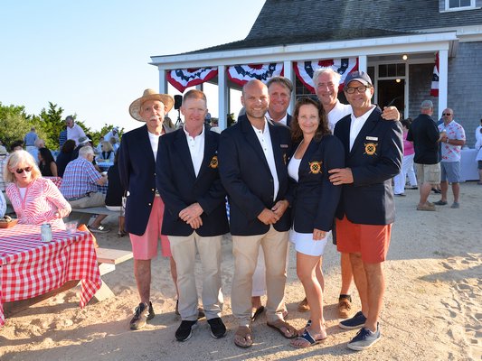 The fifth annual Amagansett Life Saving and Coast Guard Station Lobster Bake fundraiser was the hot ticket in town last Saturday.  Amagansett Life Saving and Coast Guard Station board members, from left, Charles Savage, John Ryan Jr, David Lys, Scott Bradley, Britton Bistrian, Steve Marzo and Michael Cinque. KYRIL BROMLEY