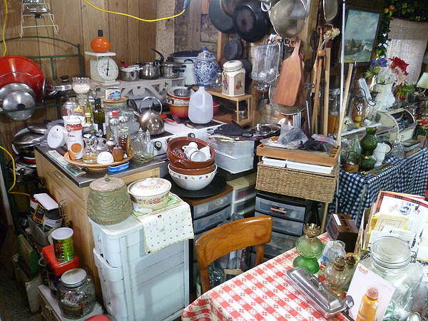 Dolores' kitchen before clean-up. COURTESY A&E TELEVISION/SCREAMING FLEA PRODUCTIONS