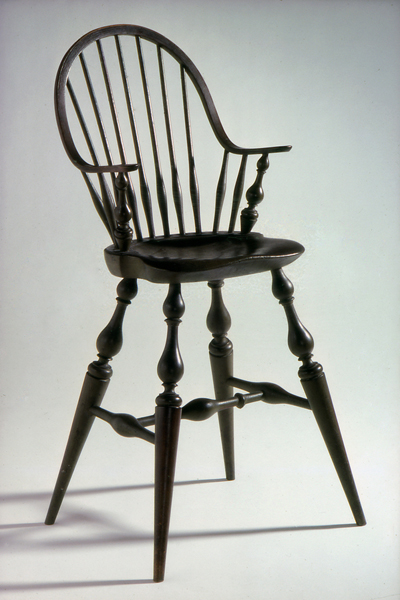 A Wallace Nutting reproduction of an American Windsor highchair sold as an antique. COURTESY EAST HAMPTON HISTORICAL SOCIETY