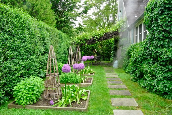 Frances Schultz's garden in East Hampton is one of the stops on the ARF Garden Tour.  DANA SHAW