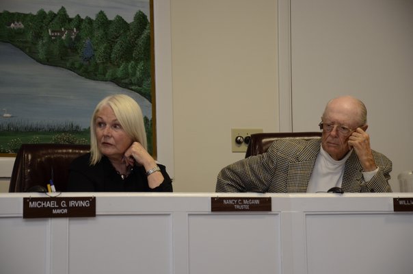 Southampton Village Trustees Nancy McGann and Bill Hattrick will not seek reelection to their seats in June. GREG WEHNER